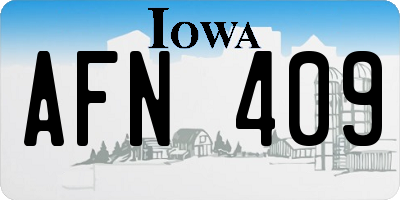 IA license plate AFN409