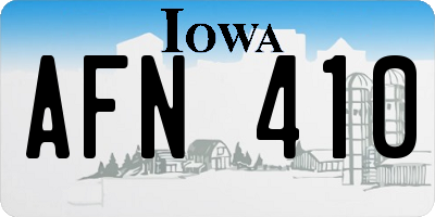 IA license plate AFN410