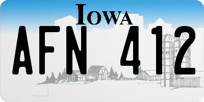 IA license plate AFN412