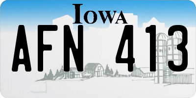 IA license plate AFN413