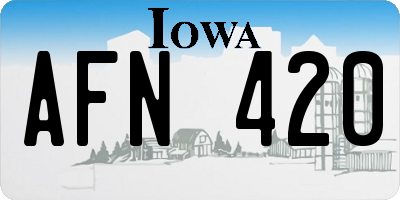 IA license plate AFN420