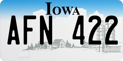 IA license plate AFN422