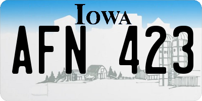 IA license plate AFN423