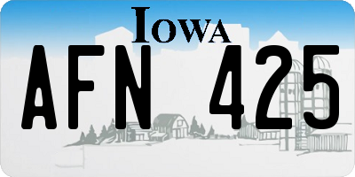 IA license plate AFN425