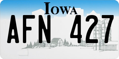 IA license plate AFN427