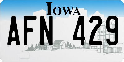 IA license plate AFN429
