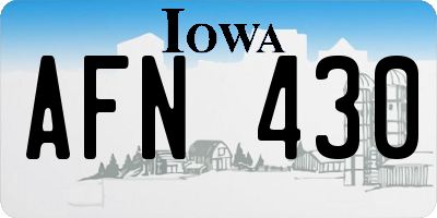 IA license plate AFN430