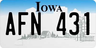 IA license plate AFN431