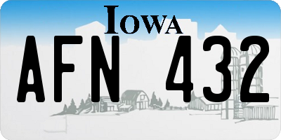 IA license plate AFN432