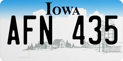 IA license plate AFN435