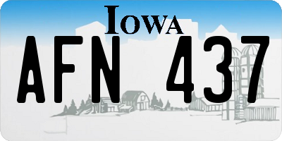 IA license plate AFN437