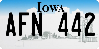 IA license plate AFN442