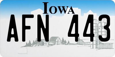 IA license plate AFN443