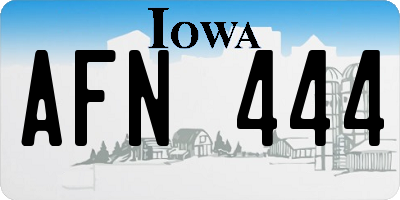 IA license plate AFN444