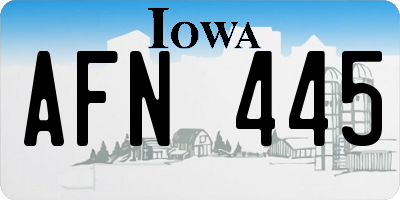 IA license plate AFN445