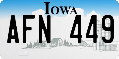 IA license plate AFN449