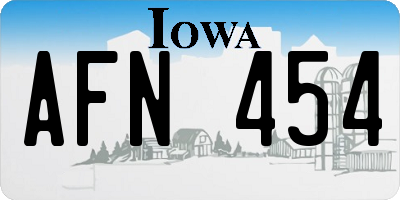 IA license plate AFN454