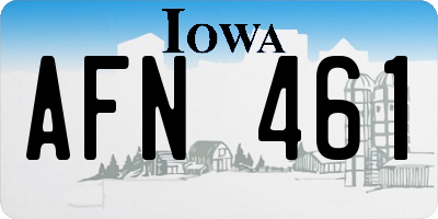 IA license plate AFN461