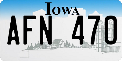 IA license plate AFN470