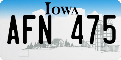 IA license plate AFN475