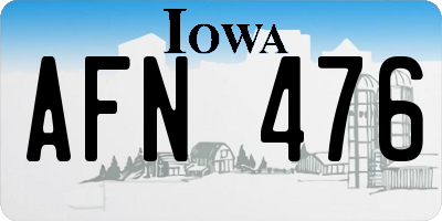 IA license plate AFN476