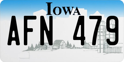 IA license plate AFN479