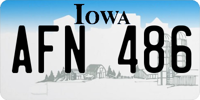 IA license plate AFN486