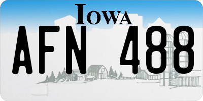 IA license plate AFN488