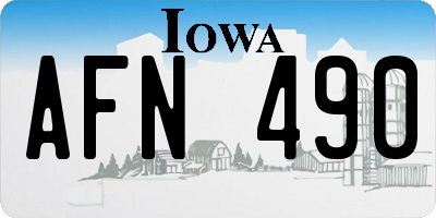 IA license plate AFN490
