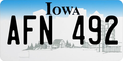 IA license plate AFN492