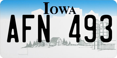 IA license plate AFN493