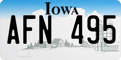IA license plate AFN495