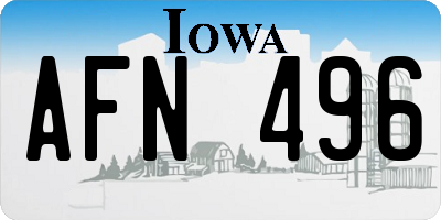 IA license plate AFN496