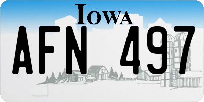IA license plate AFN497
