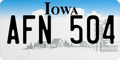 IA license plate AFN504