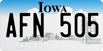 IA license plate AFN505