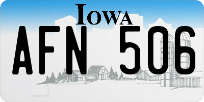 IA license plate AFN506