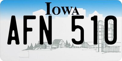 IA license plate AFN510