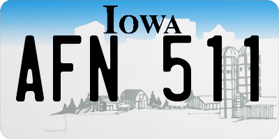 IA license plate AFN511