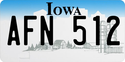 IA license plate AFN512