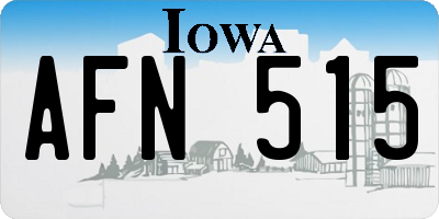 IA license plate AFN515