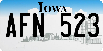 IA license plate AFN523
