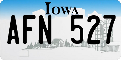 IA license plate AFN527