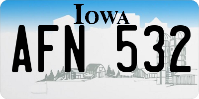 IA license plate AFN532