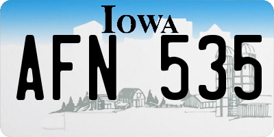 IA license plate AFN535