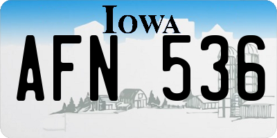 IA license plate AFN536