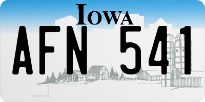 IA license plate AFN541