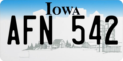 IA license plate AFN542