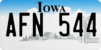 IA license plate AFN544