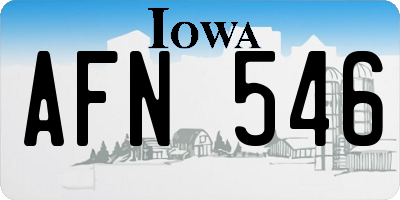 IA license plate AFN546